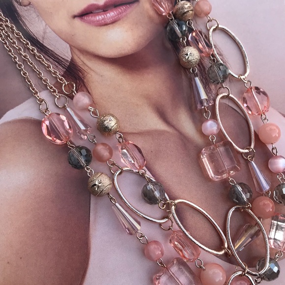 Ashley Cooper Jewelry - 🆕 ASHLEY COOPER Rose Gold Stone Necklace Set